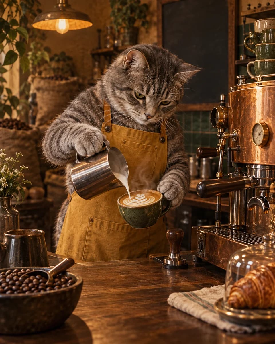 Barista illustrative style example