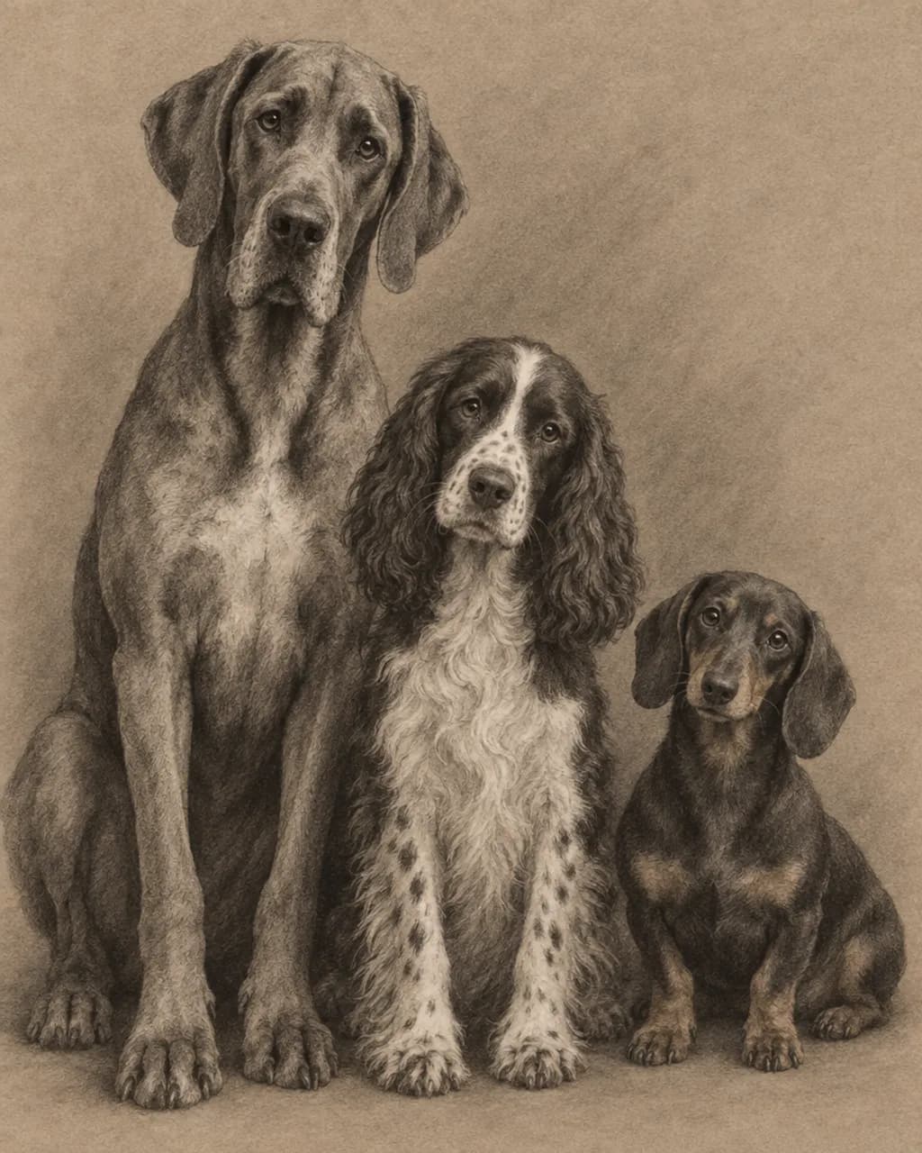 Charcoal Pair illustrative style example