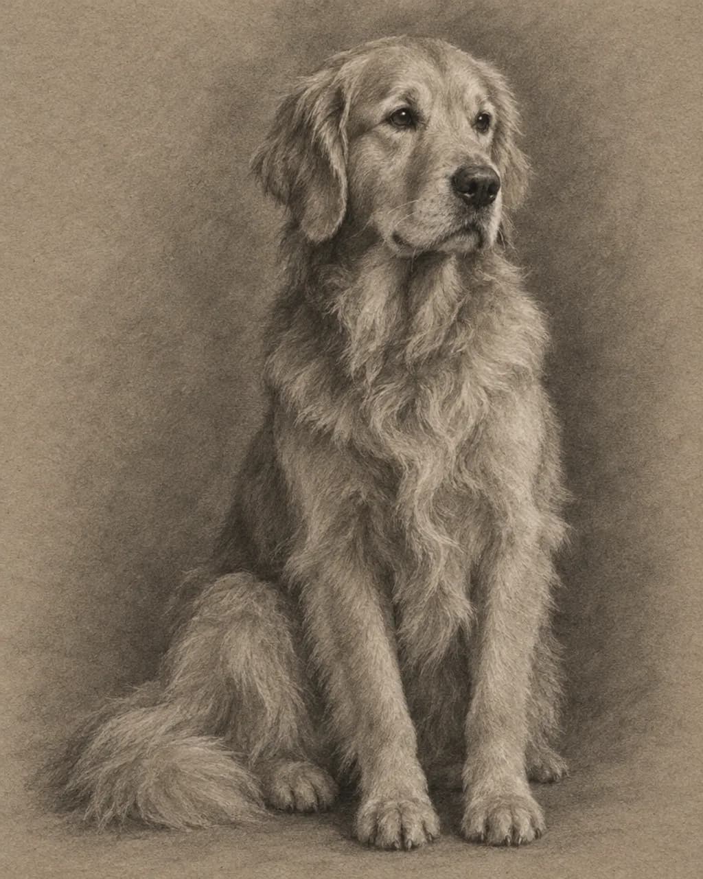 Charcoal Study illustrative style example