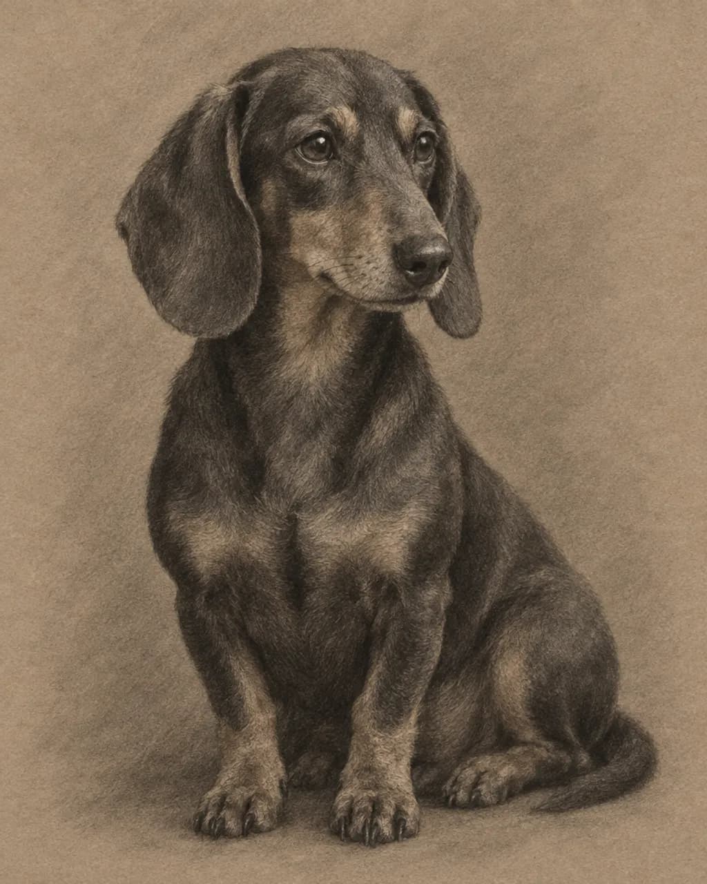 Charcoal Study illustrative style example