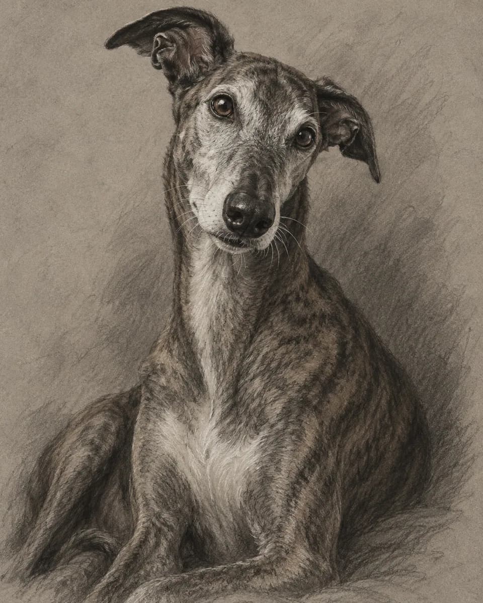 Charcoal Study illustrative style example
