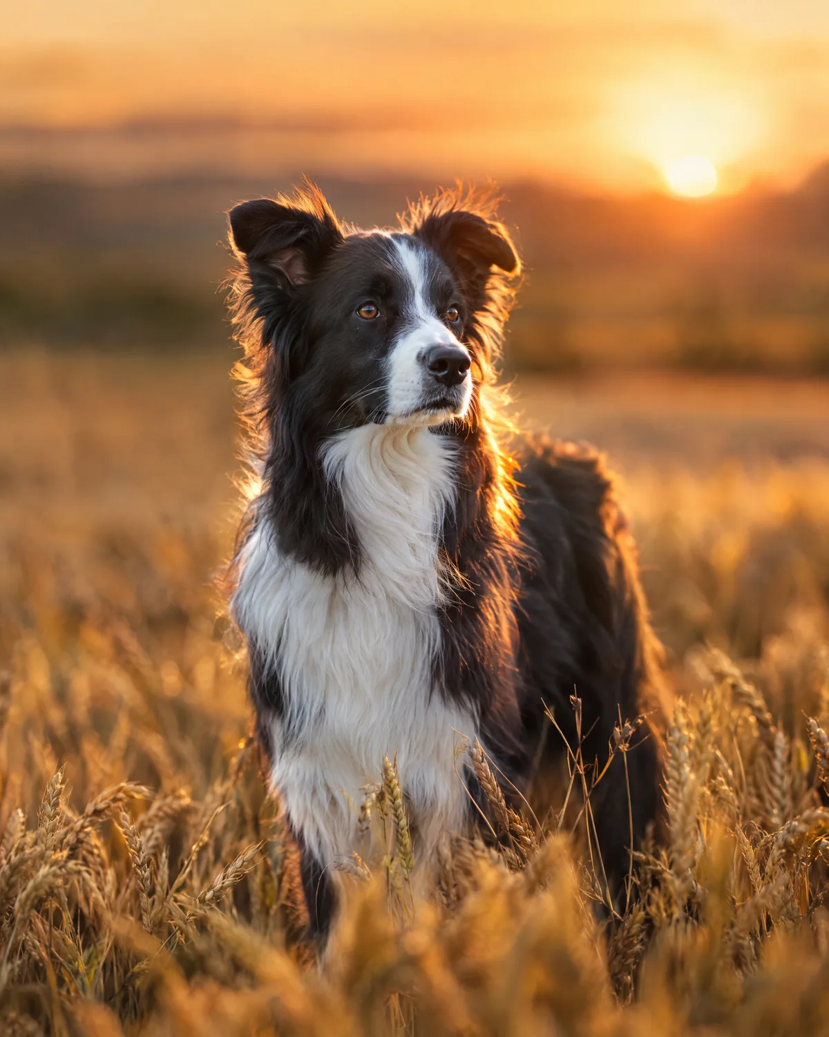 Golden Hour Field illustrative style example