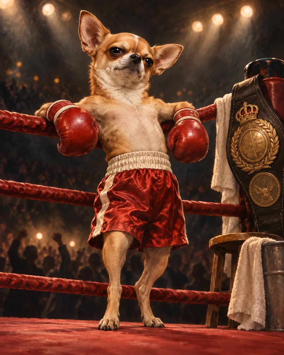 Heavyweight Champ illustrative style example