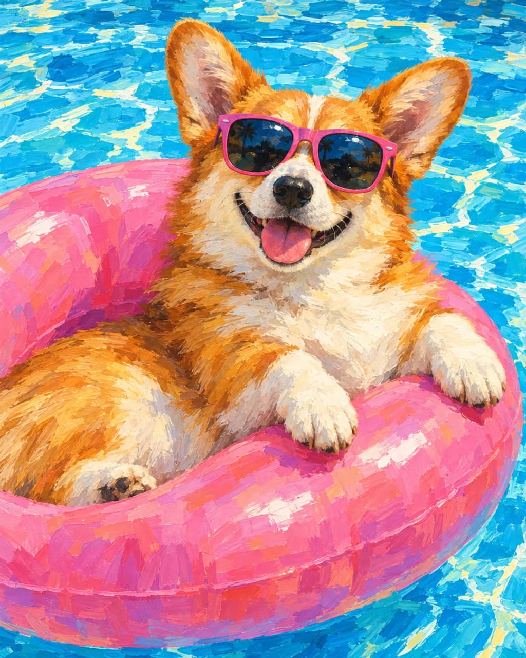 Pool Party illustrative style example