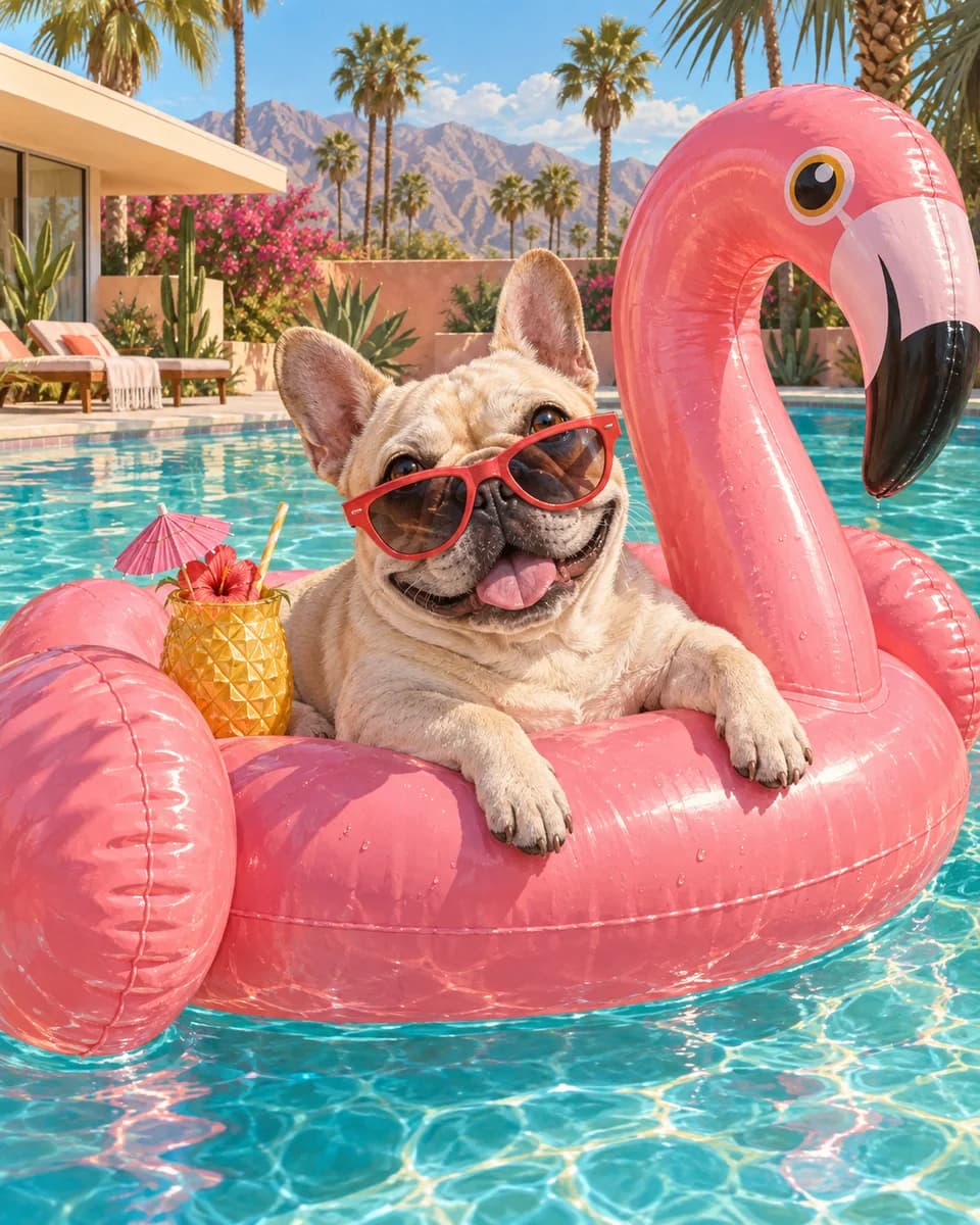 Pool Party illustrative style example