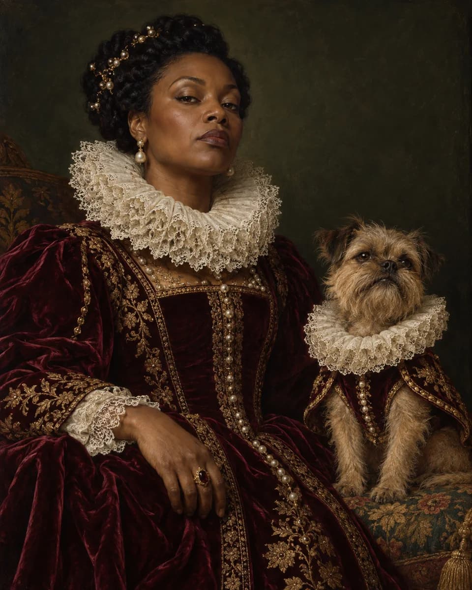 Renaissance Pair illustrative style example