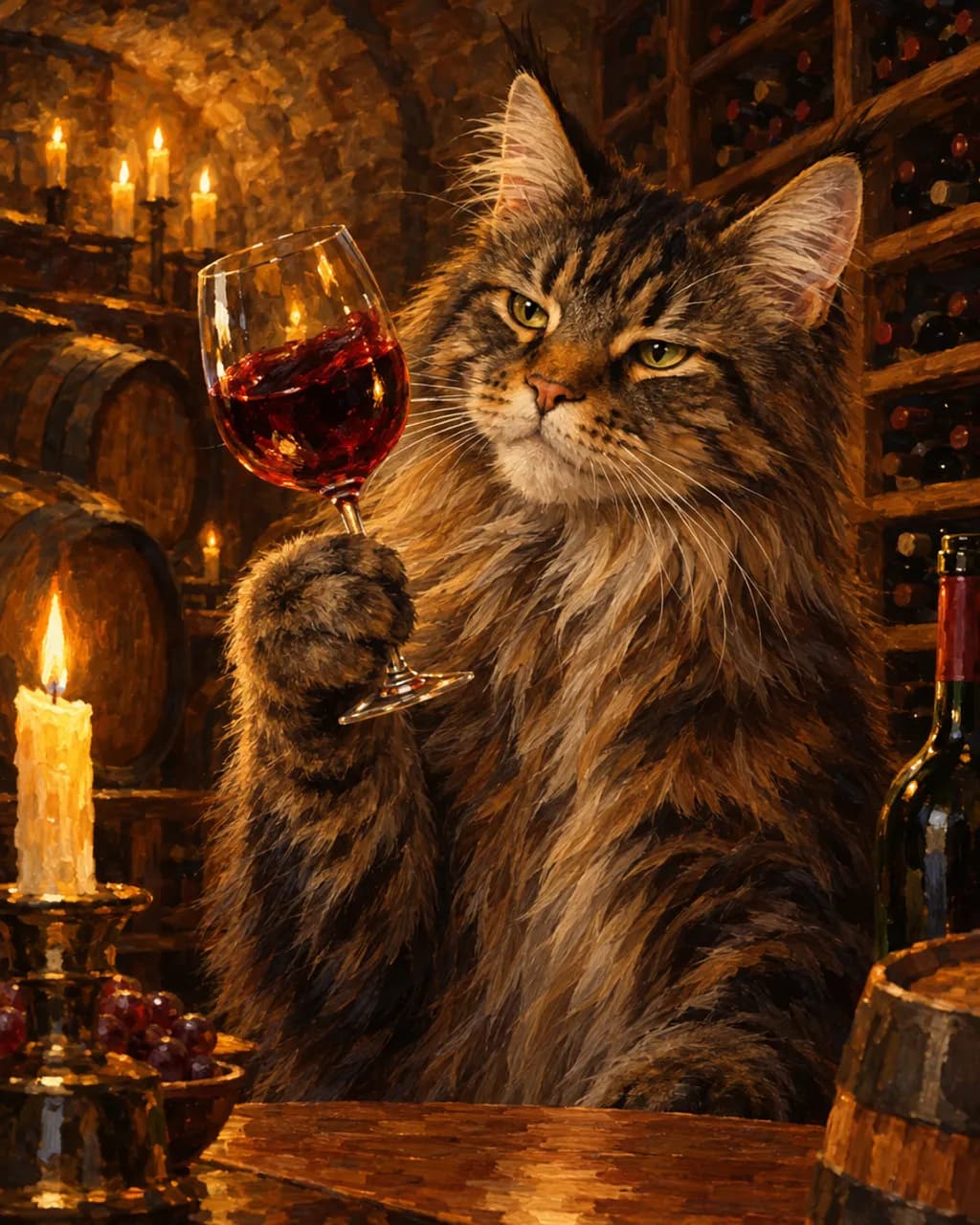 Sommelier illustrative style example