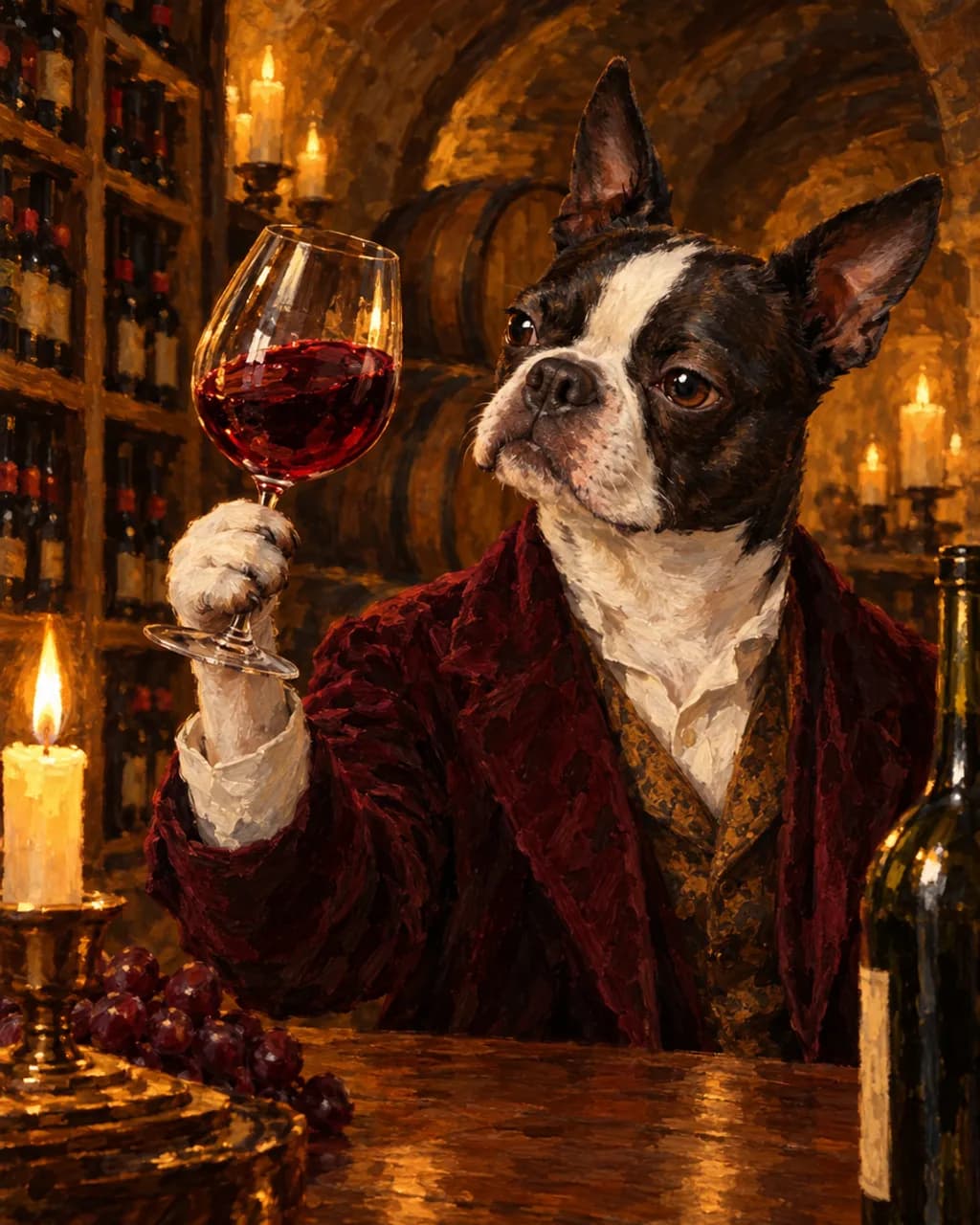 Sommelier illustrative style example