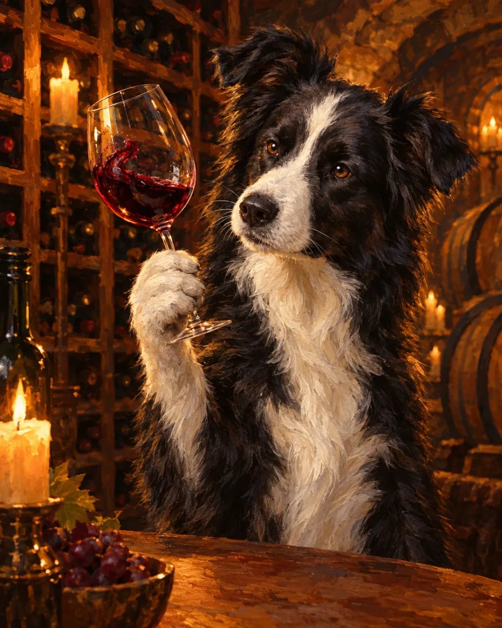 Sommelier illustrative style example