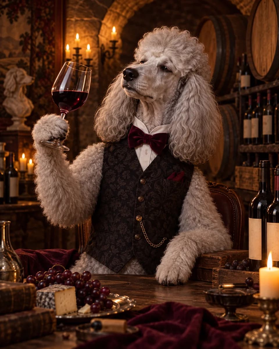 Sommelier illustrative style example