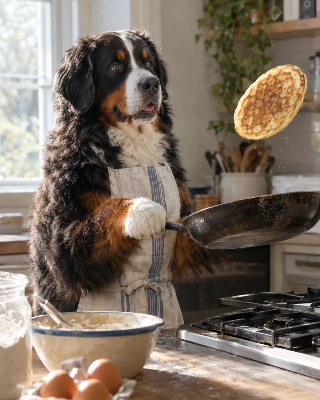 Sunday Pancakes illustrative style example