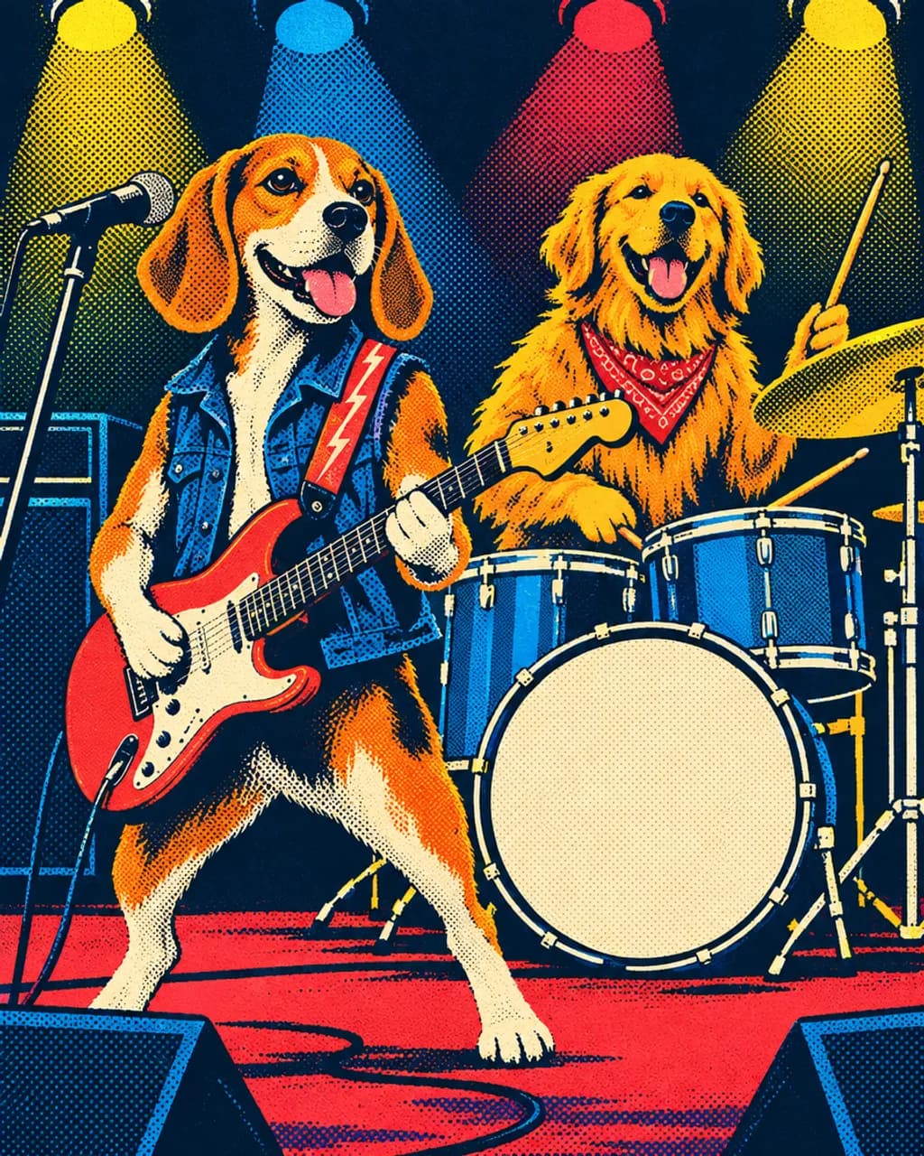 The Band illustrative style example