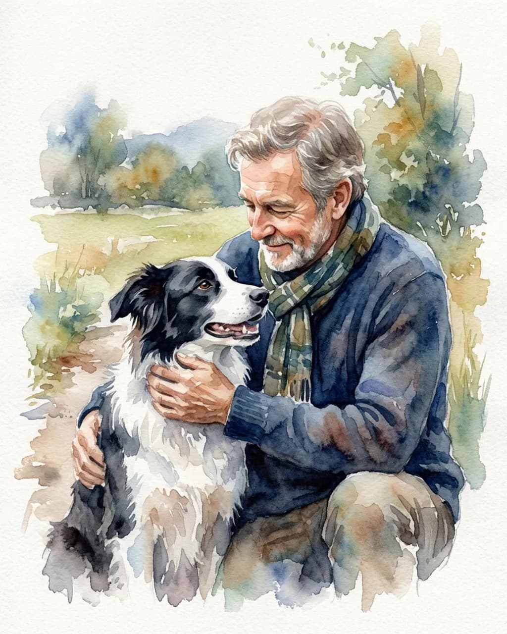 Watercolor Duo illustrative style example