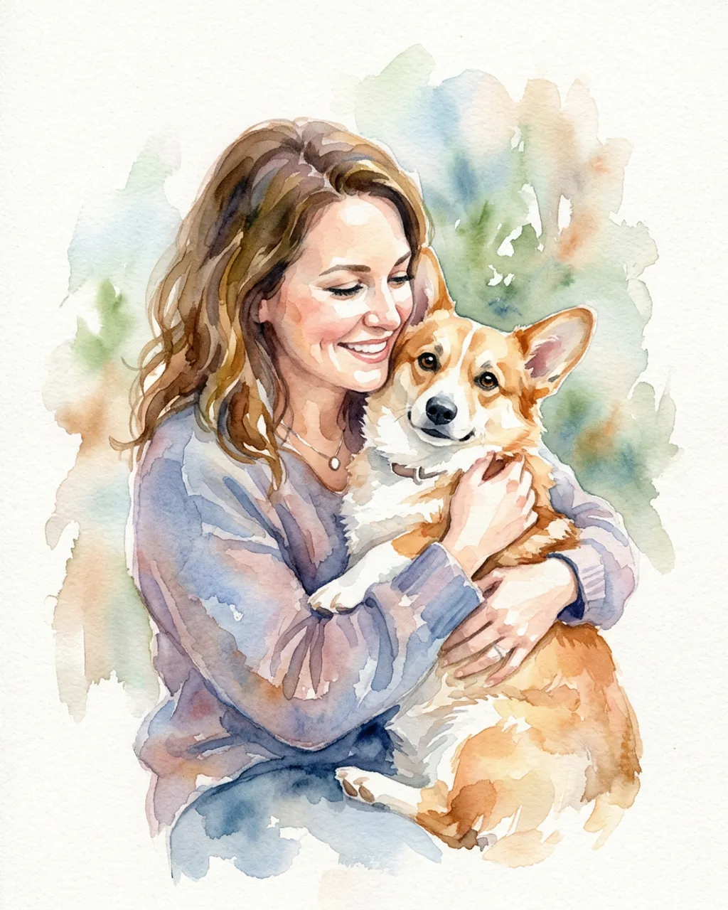 Watercolor Duo illustrative style example