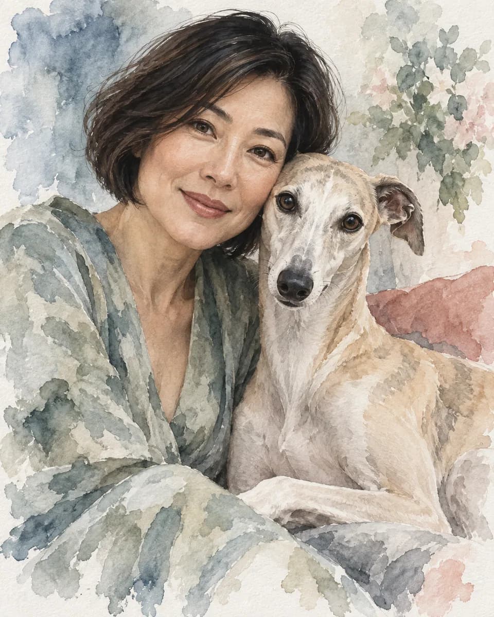 Watercolor Duo illustrative style example